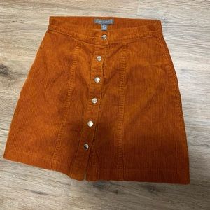 PRIMARK Auburn corduroy mini skirt with buttons